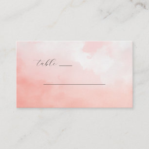 Carte De Placement Panneau de table à l'aquarelle rose serein