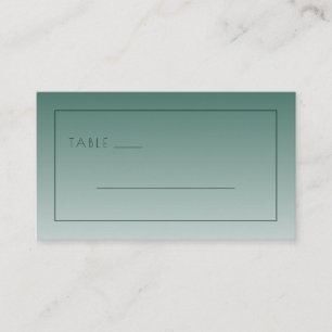 Carte De Placement Panneau de table minimaliste sarcelle élégant