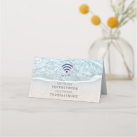 Panneau Wi-Fi Turquoise Blue Ocean Beach