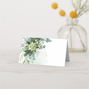 Carte De Placement Pape végétale douce Mariage Succulente Florale