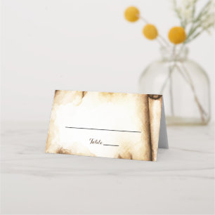 Carte De Placement Papier Défiler Russe Mariage campagnard Place Cart