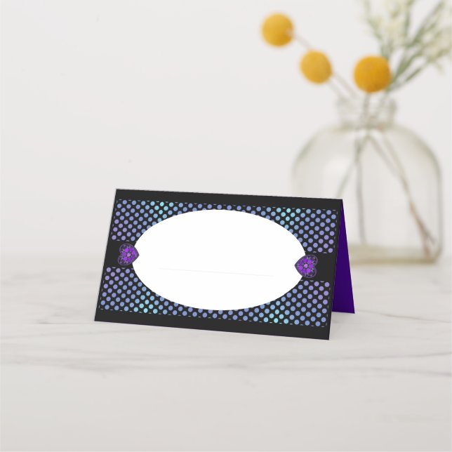 Carte De Placement Parapluie violet & coeurs .7 (Devant)