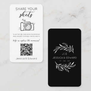 Carte De Placement Partagez vos chaussures mémorables Qr Code Mariage