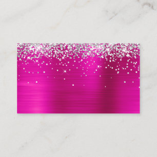 Carte De Placement Parties scintillant d'argent blanc à huile rose ch