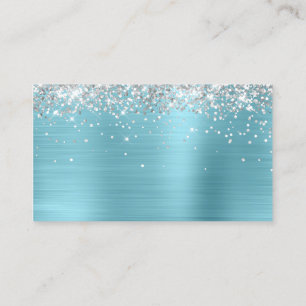 Carte De Placement Parties scintillant d'argent Robin Oeuf bleu huile