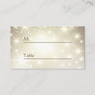 Carte De Placement Parties scintillant d'or - Mariage Table Place Car