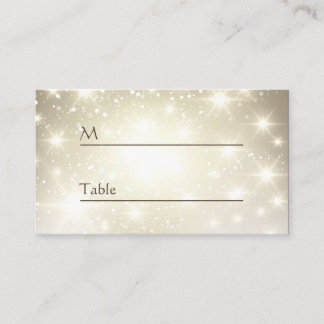 Carte De Placement Parties scintillant d'or - Mariage Table Place Car