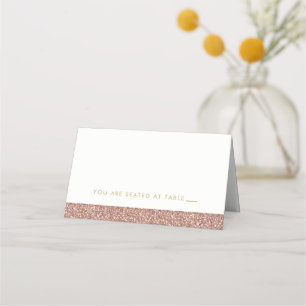 Carte De Placement Parties scintillant rose or rose étincelante Carte