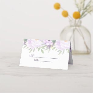 Carte De Placement Parties scintillant tendance Purple Floral Sweet 1
