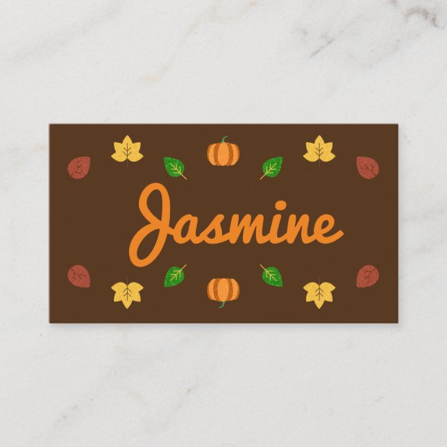 Carte De Placement Parties scintillant Thanksgiving (Devant)