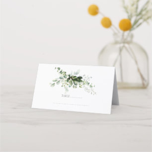 Carte De Placement Pastel Green Eucalyptus Foliage Mariage d'élégance