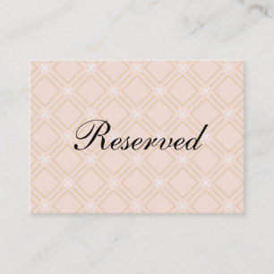 Carte De Placement Pastel Peach et Gold Géométrique