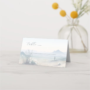 Carte De Placement Paysage Désertique Pastel Rêveur