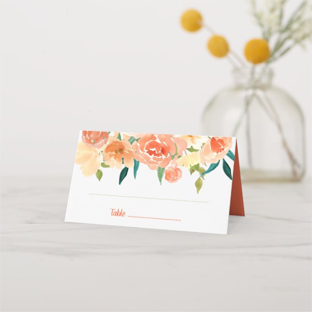 Carte De Placement Pêcher les fleurs | Carte Mariage (Devant)