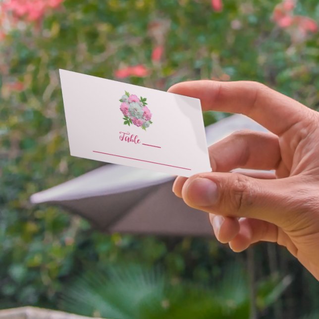 Carte De Placement Peony Bouquet Mariage (Créateur téléchargé)