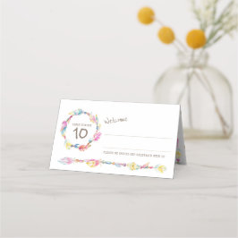 Carte De Placement Perles de plume Boho mariage