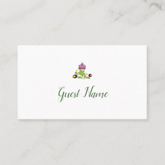 Carte De Placement Personalized Folk Floral Wedding Place Card