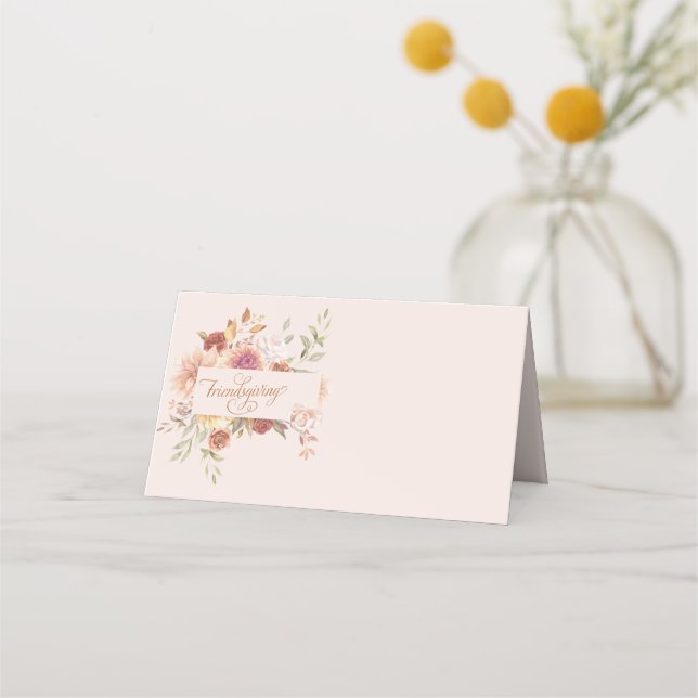 Carte De Placement Personnalisé Élégant Ami Soignant (Devant)