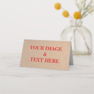 Carte De Placement Personnalisé Personnalisé Votre Propre Photo & Tex