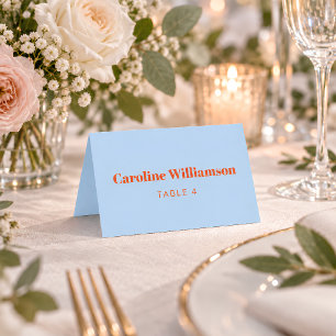 Carte de placement personnalisée avec typographie