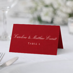 Carte de placement personnalisée élégante à script