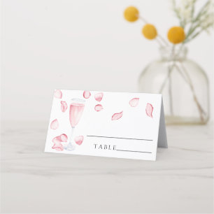Carte De Placement Pétales et prosecco - cartons de table de mariage