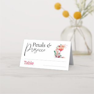 Carte De Placement Pétales Procuco Floral Fête des mariées Brunch Par