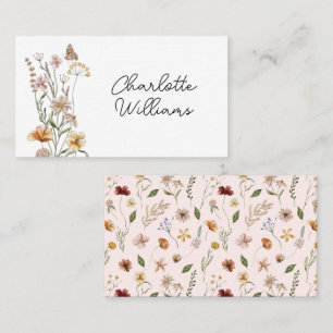 Carte De Placement Petit Baby shower rose Fleur sauvage Nom personnal