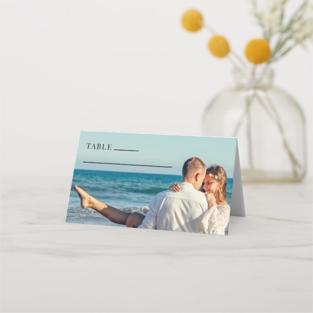 Carte De Placement Photo Mariage moderne (Devant)