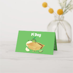 Carte De Placement Pi Day Green Apple Pie Cartoon Numéros de caractèr