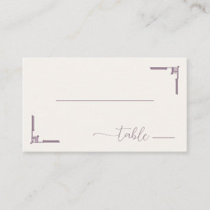 Carte De Placement Pieds de table minimalistes lavande sereins
