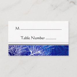 Carte De Placement Pin d'hiver bleu et blanc Tableau de bord personna