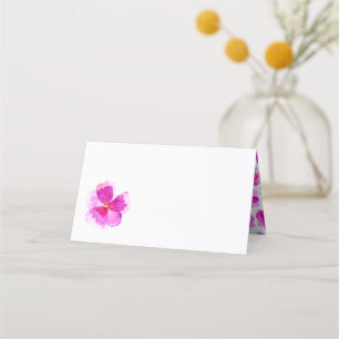 Carte De Placement Pink aquarelle fleurie mariage événement place car