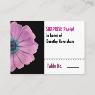 Carte De Placement Pink Daisy Surprise Anniversaire Table Place Card