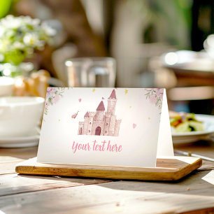 Carte De Placement Pink Gold Floral Princess Anniversaire Carte Place
