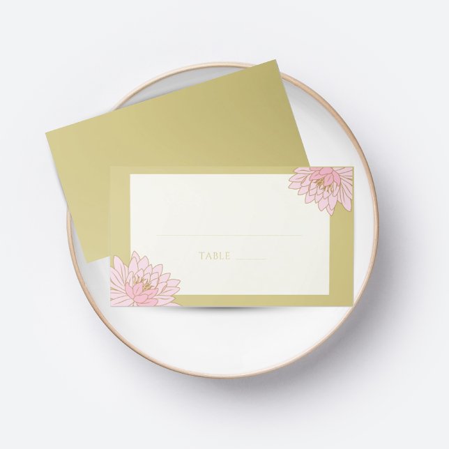 CARTE DE PLACEMENT PINK PEONIES CHINOISERIE MARIAGE CARTE DE PLACE (Créateur téléchargé)