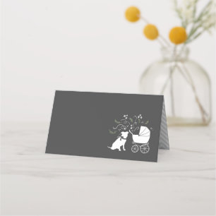 Carte De Placement Pit Bull Chien Baby shower Genre Neutre Pitbull