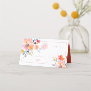 Carte De Placement PixDezines aquarelle Bar Mitzvah, roses de jardin