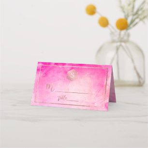 Carte De Placement PixDezines Bat mitzvah d'aquarelle rose