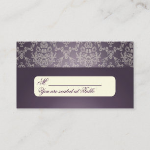 Carte De Placement PixDezines Dolcè Damask/plum+ivoire