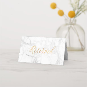 Carte De Placement PixDezines Marble Faux Gold Confetti Carte réservé