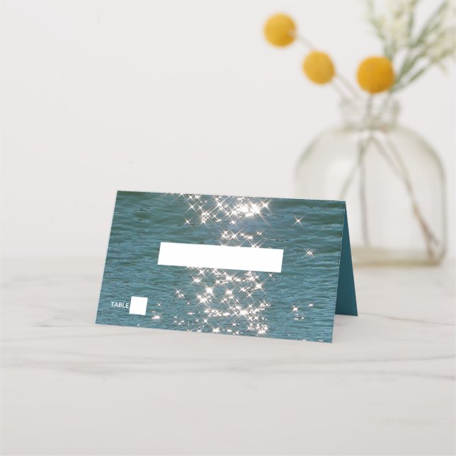 Carte De Placement Plage Sea Water Sparkings Mariage Carte Place (Devant)