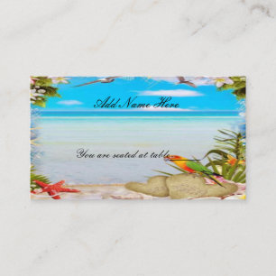 Carte De Placement Plage tropicale Mariage floral Table Place Card