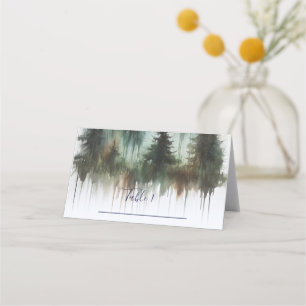 Carte De Placement Plan de table de mariage sauvage rustique aux ours