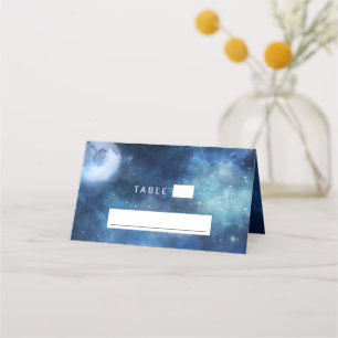 Carte De Placement Pleine lune lunaire Sky Mariage de siège Numéro de