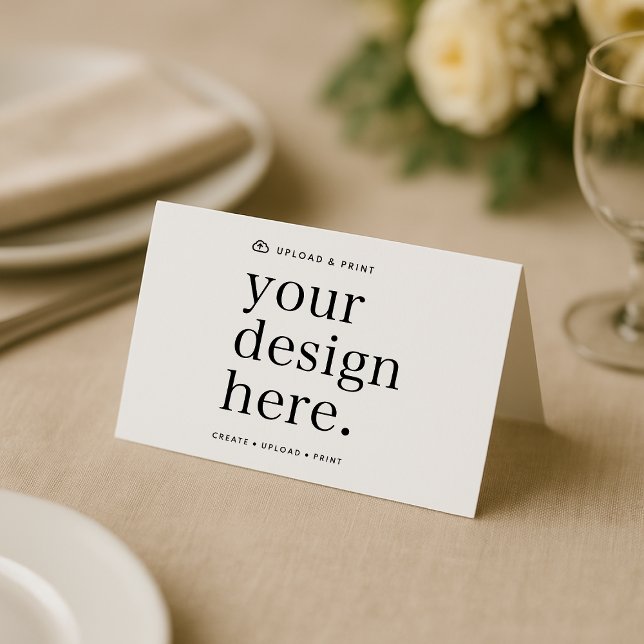 Carte de placement pliée Téléchargement de votre c (Versatile place card template for business, events, weddings, special occasions & more!)