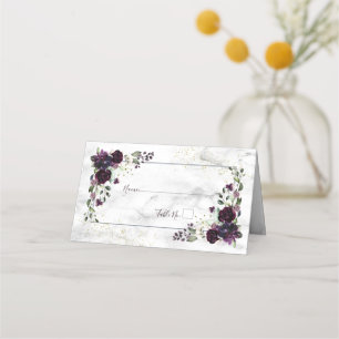 Carte De Placement Plum Purple Or Floral