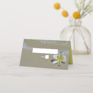 Carte De Placement Plumeria Frangipani sur le sable Mariage Carte Pla