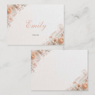 Carte de placement pour invité de jardin pêche ros