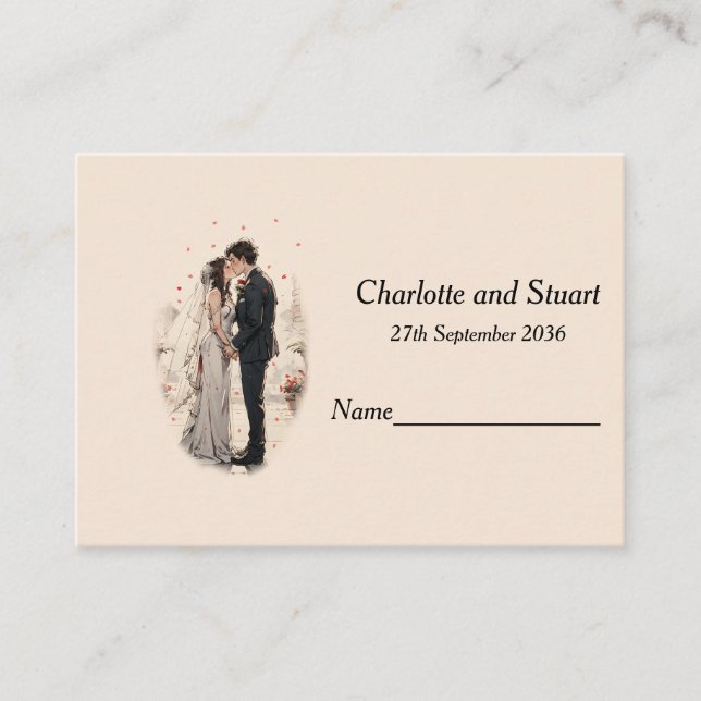 Carte De Placement Premier Baiser (Devant)